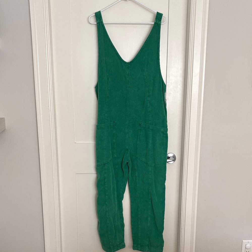 Free People Green Sleeveless Jumpsuit
